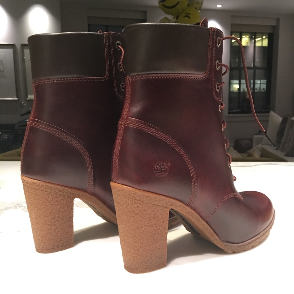Timberland heeled boots - Maroon - True US size 10